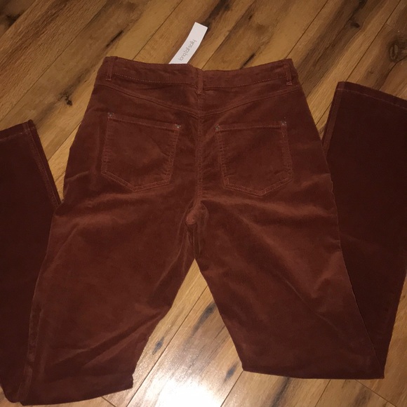 Long Tall Sally Corduroy Orange Bootcut Trousers - Picture 6 of 7